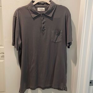 New M.Singer gray polo T-shirt size large